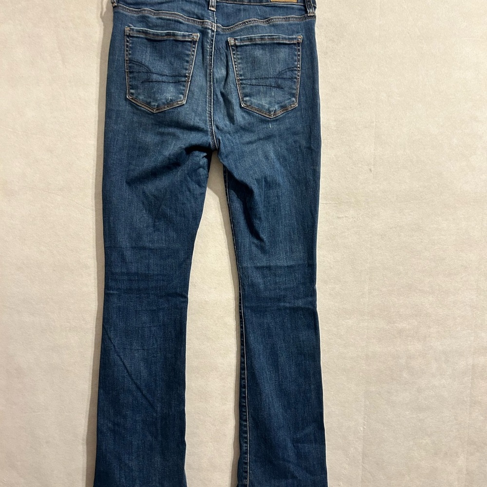 AE Next Level or American Eagle Curvy High-Waisted Skinny Kick Boot Jeans Sz8 R - Picture 4 of 6